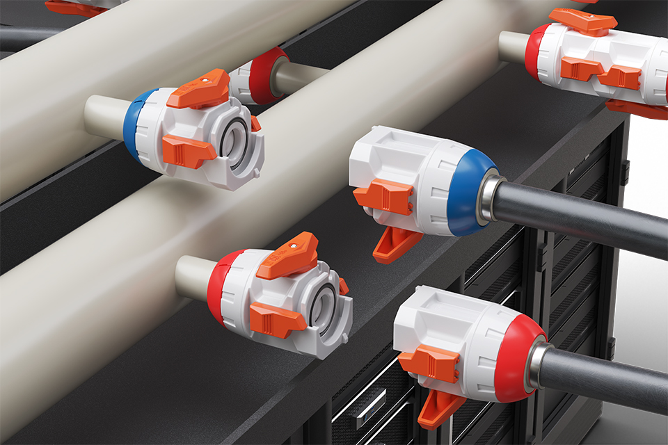 Rack-Integration mit Quick Connect Valve 700