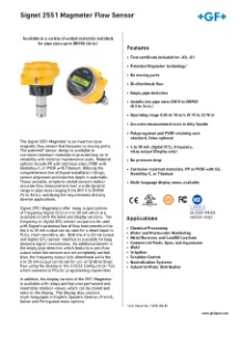 Datasheet Type 2551 Magmeter Flow Sensor (EN)