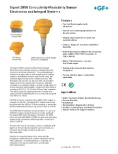 Datasheet Type 2850 Conductivity/Resistivity Sensor Electronics and Integral Systems (EN)