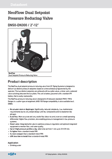 Datasheet NeoFlow Dual Setpoint Pressure Reducing Valve DN50-DN300 / 2"-12" (EN)