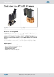 Datasheet Pilot valve type PV94/PV95 3/2-ways (EN)