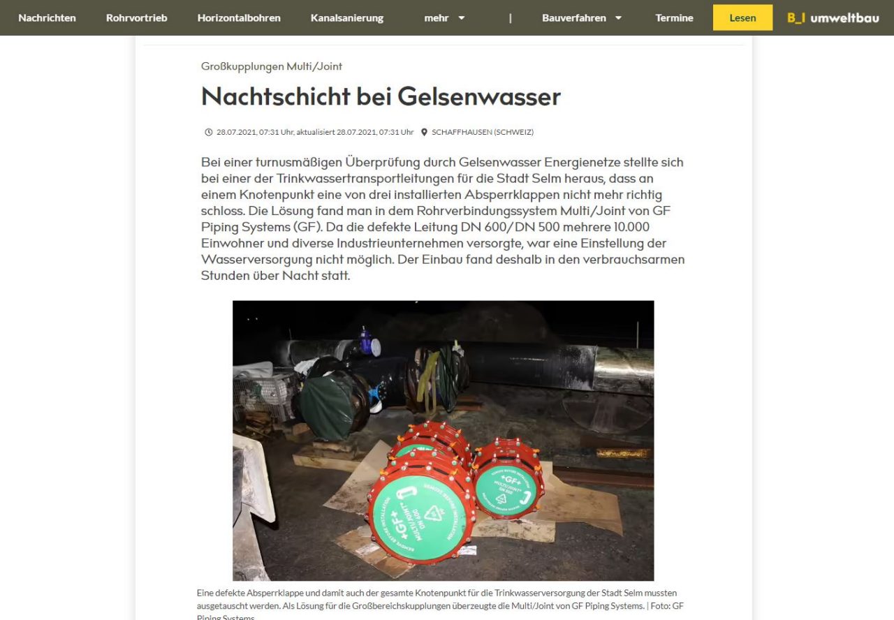 B_I umweltbau: Nachtschicht bei Gelsenwasser